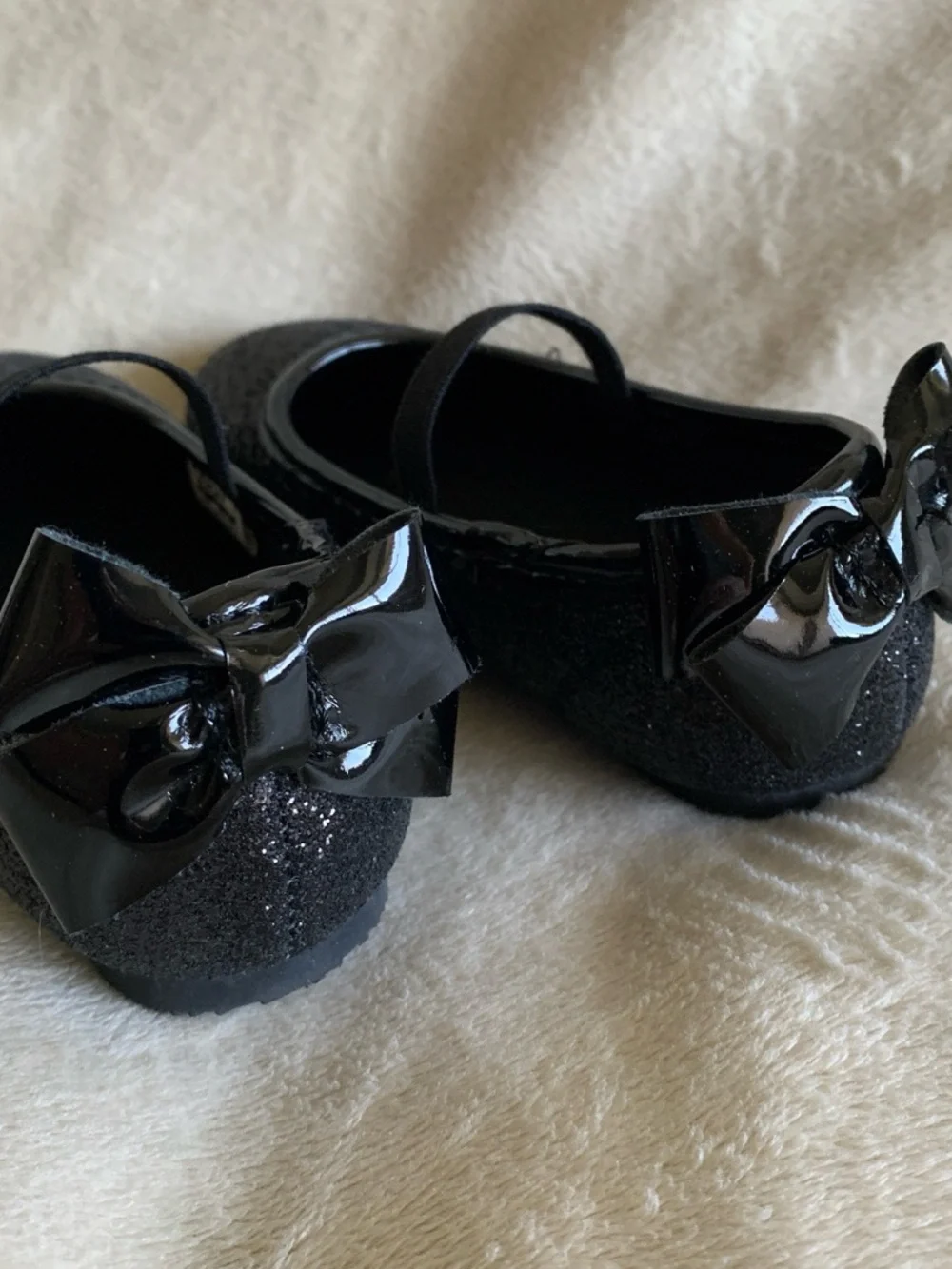 Carter's Black Glitter Mary Jane Shoes